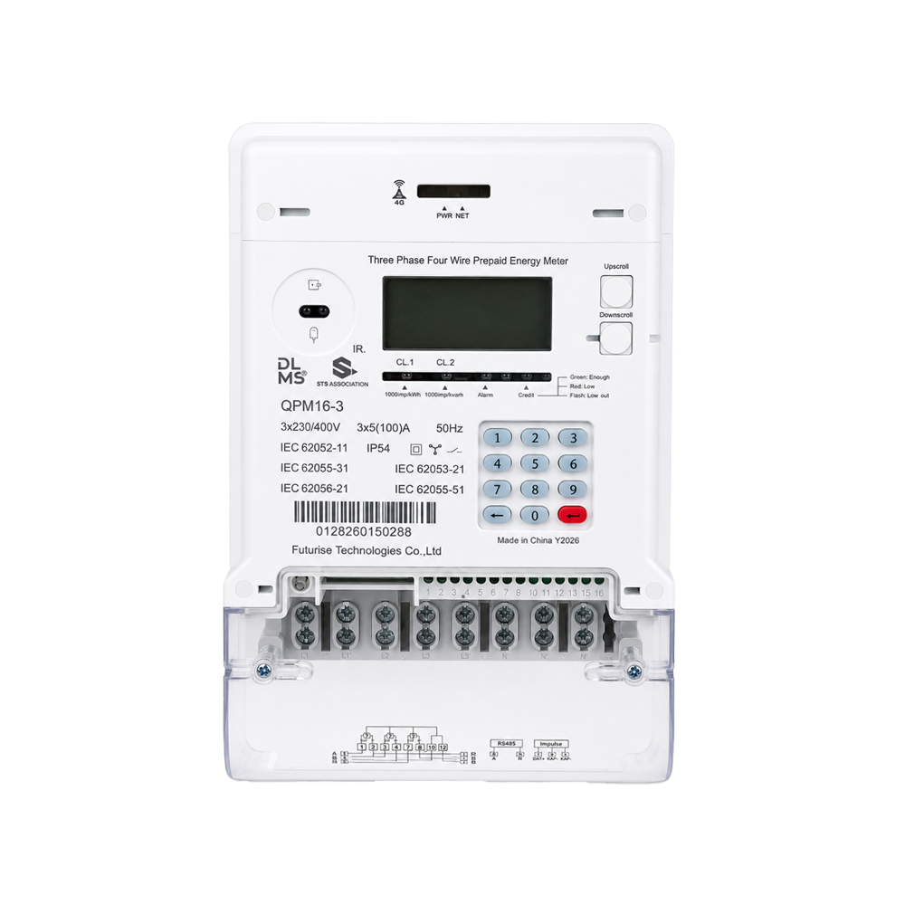 Compteur d'énergie intelligent multifonction triphasé FUTURISE QSM31-2 Kepad intégré