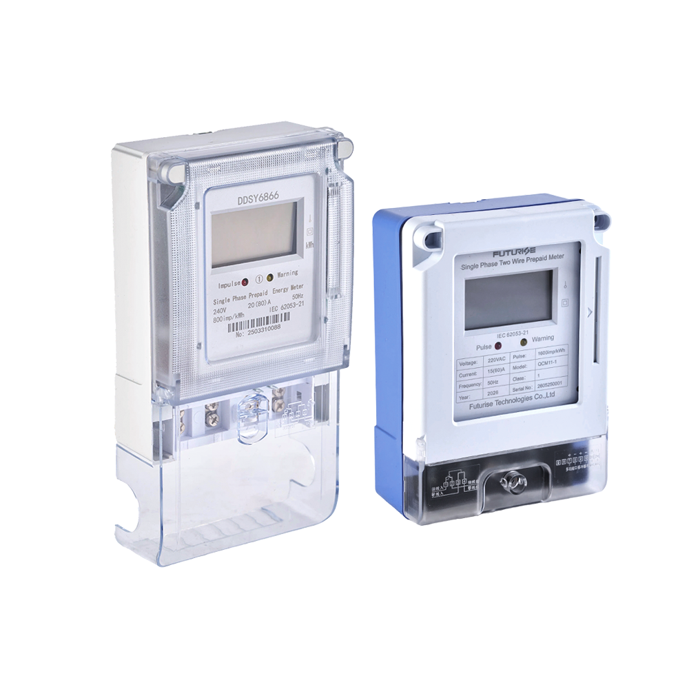 Compteur d'énergie prépayé pour carte IC monophasée FUTURISE QCM11