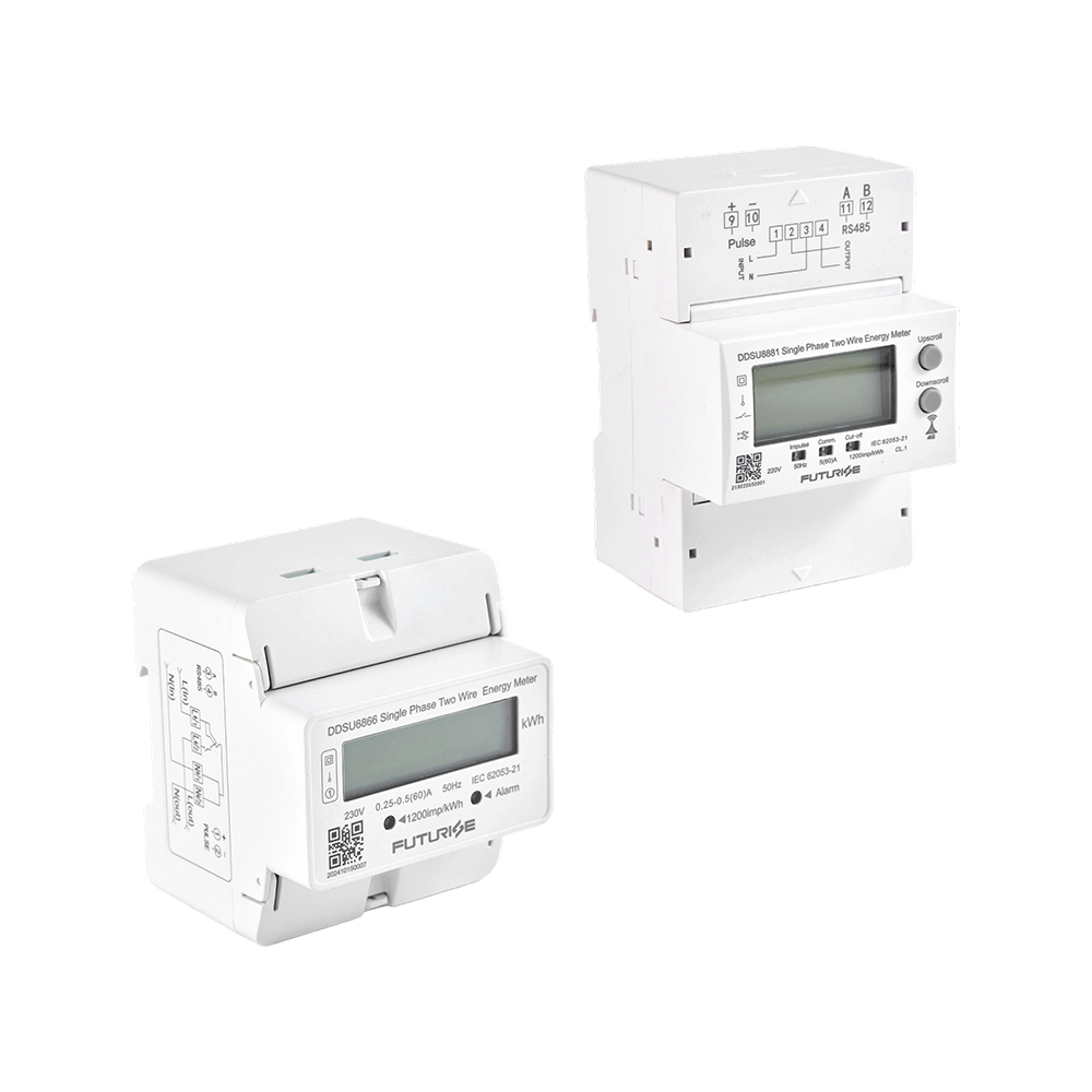 Module de communication monophasé 4 pôles DIN Rail kWh futurise QDM11-3 en option pour boîte de distribution domestique