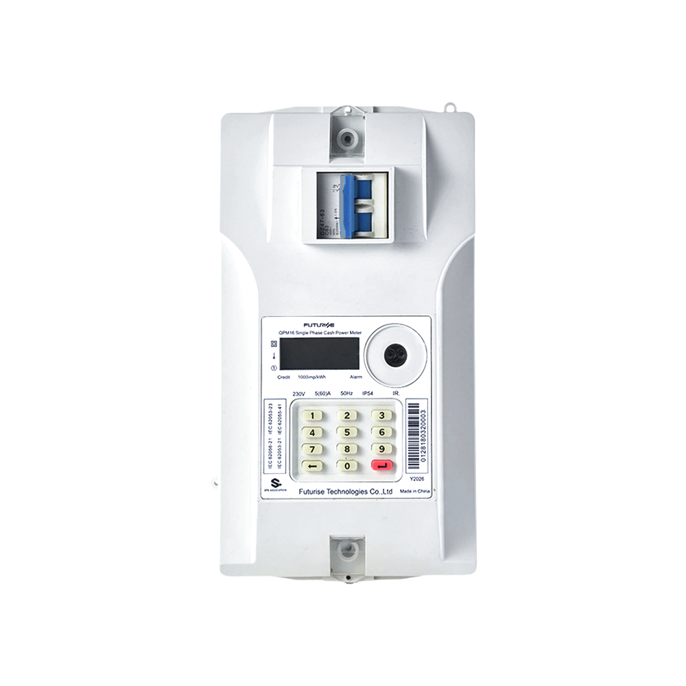 Compteur d'électricité prépayé monophasé certifié FUTURISE QBM16-1 STS