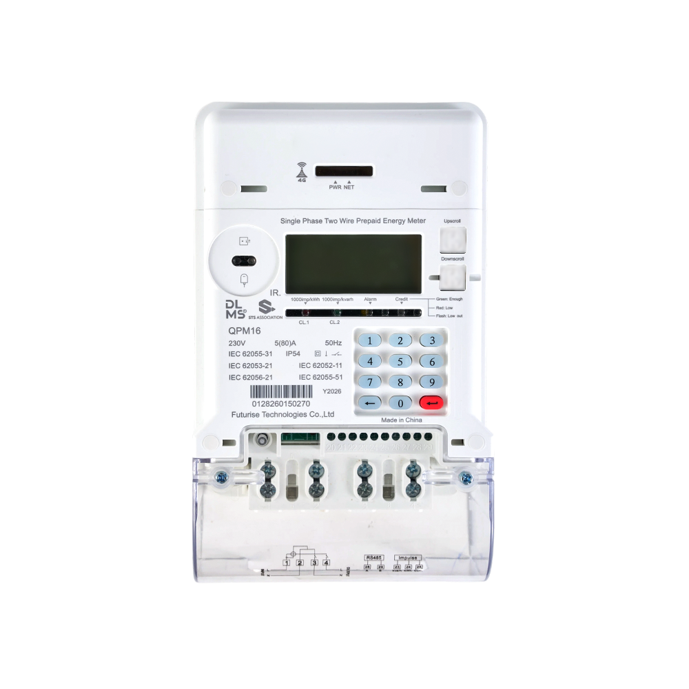 Compteur d'énergie intelligent multifonction monophasé FUTURISE QSM11-2 avec clavier