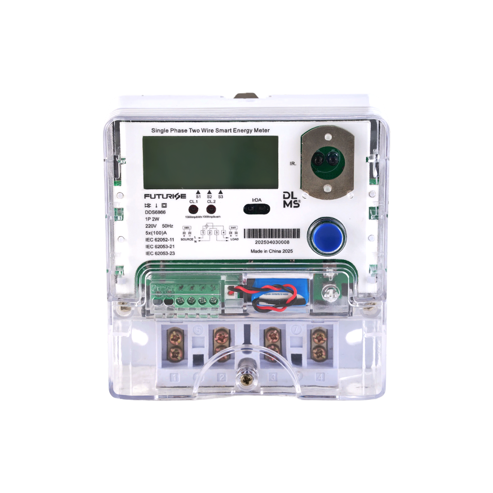 Compteur d'énergie kWh monophasé à deux fils FUTURISE modèle QBM11-3 avec fonction de lecture infrarouge à distance