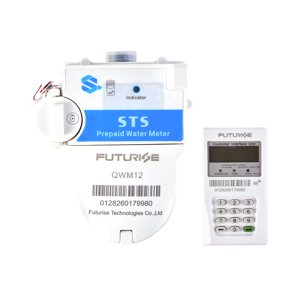 Compteur d'eau prépayé à type divisé FUTURISE QWM12 STS avec CIU de type RF