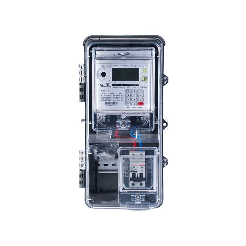 Boîte de compteur électrique monophasée FUTURISE PC avec armoire de compteur extérieure isolée à double fenêtre d'observation